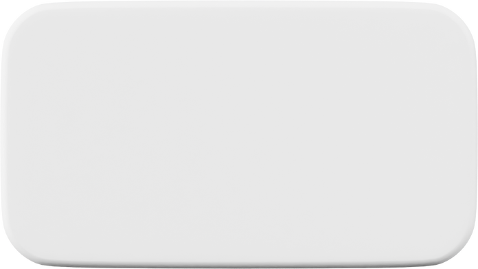 White Minimalist 3D Rounded Rectangle Shape